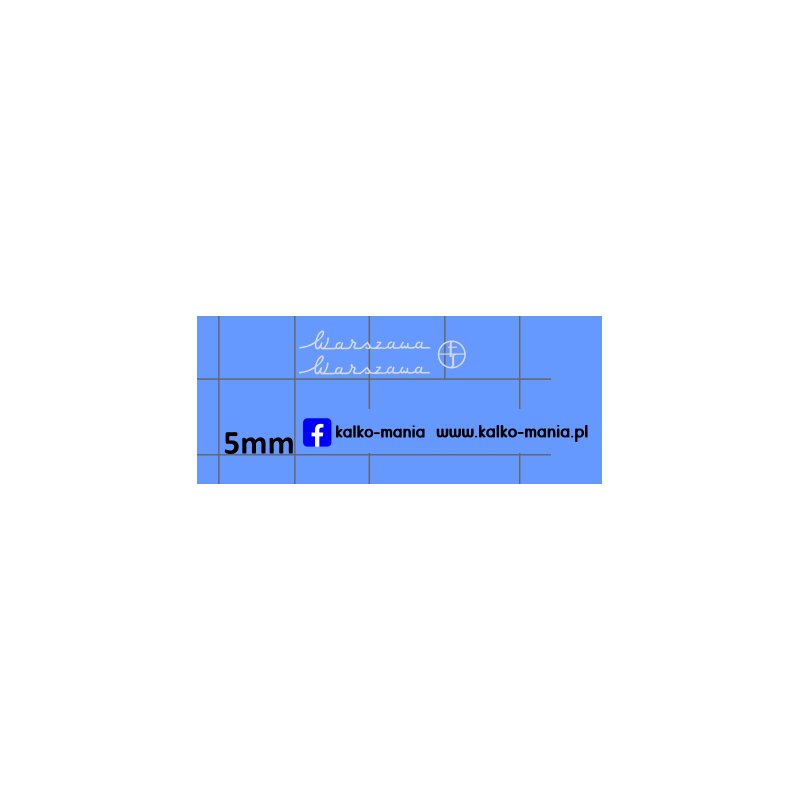warszawa blotnik logo kalkomania 1:43