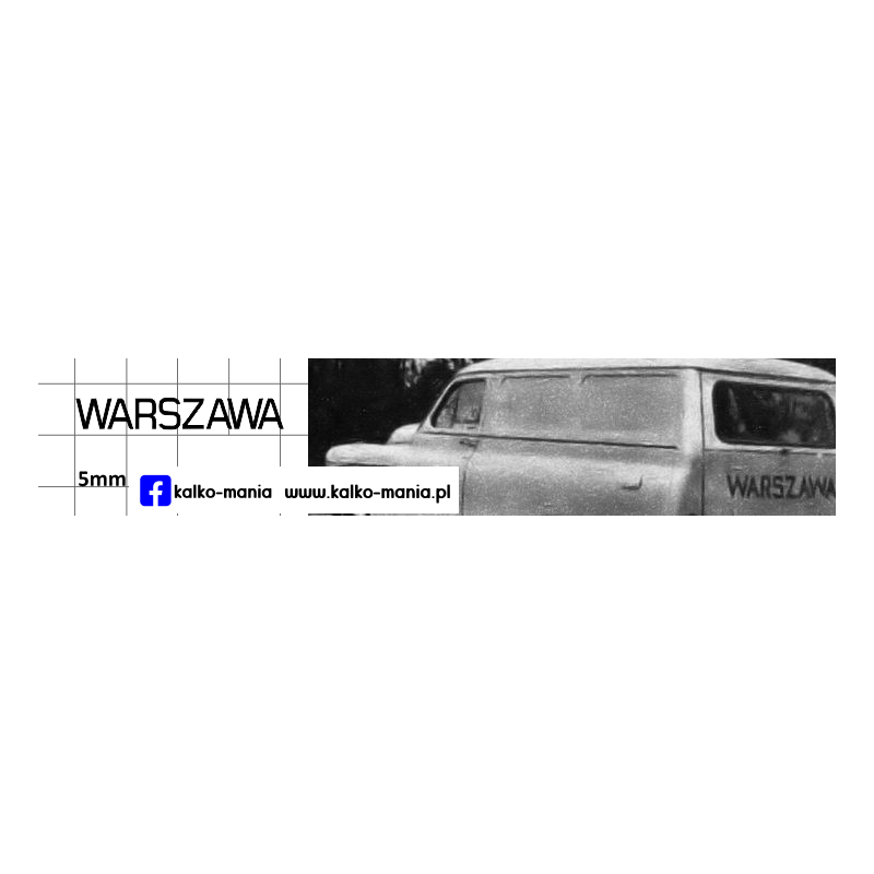 warszawa fso furgon kalkomania 1:43