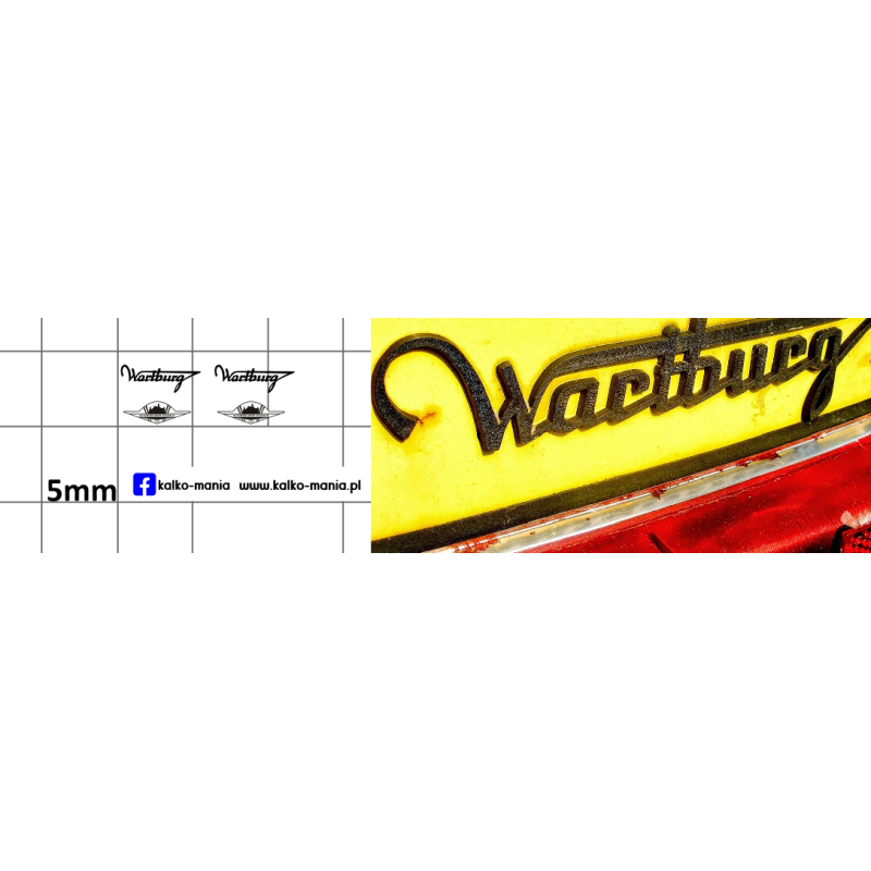 wartburg logo kalkomania 1:43