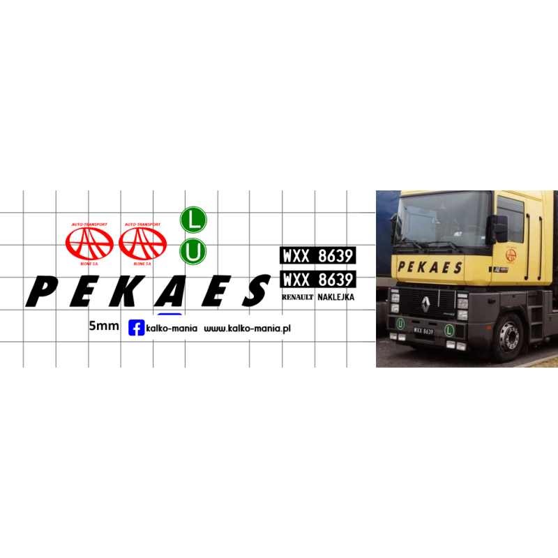 pekaes reanult magnum ae blonie kalkomania 1:43