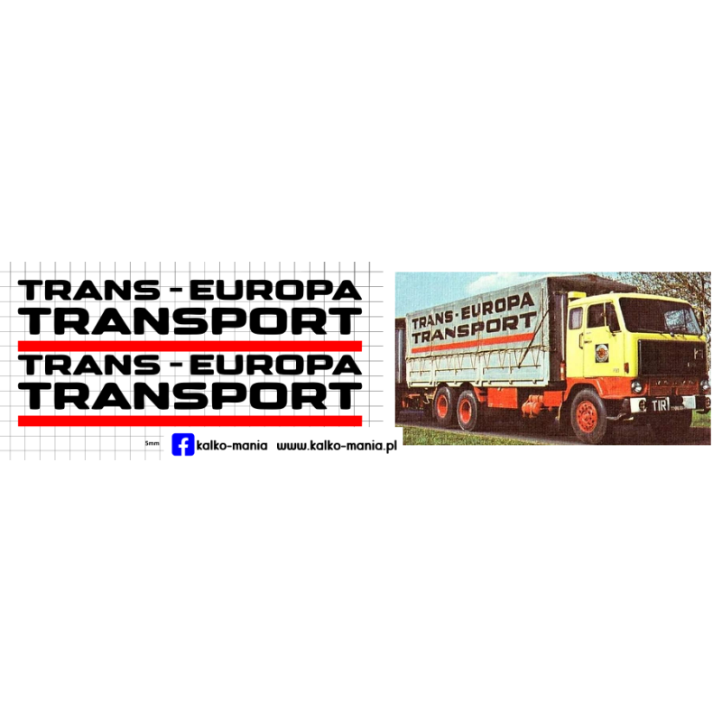 pekaes trans europa volvo f89 kalkomania 1:43