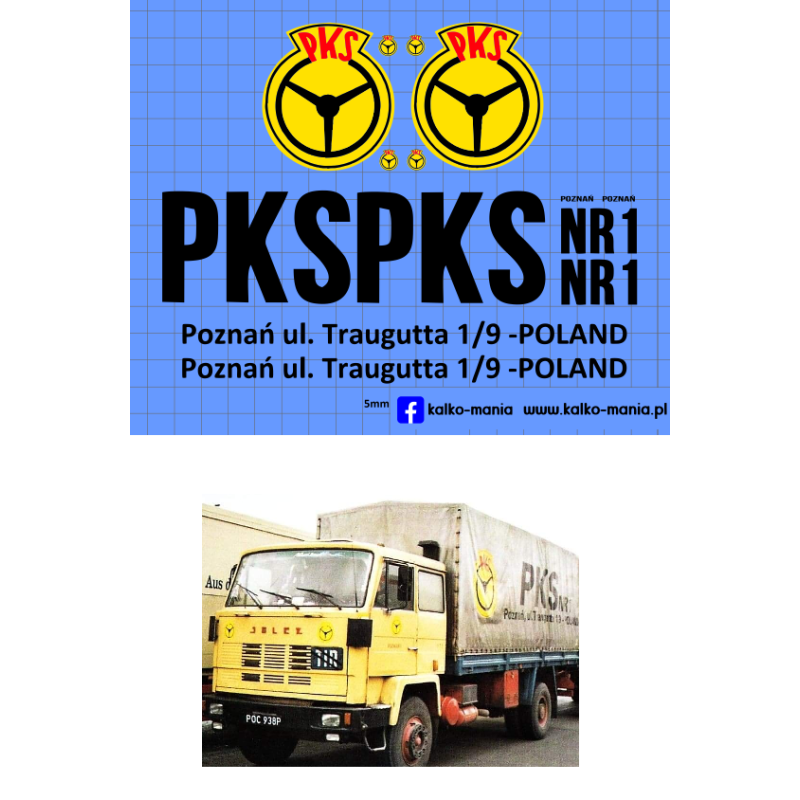 pks poznan jelcz 415 kalkomania 1:43