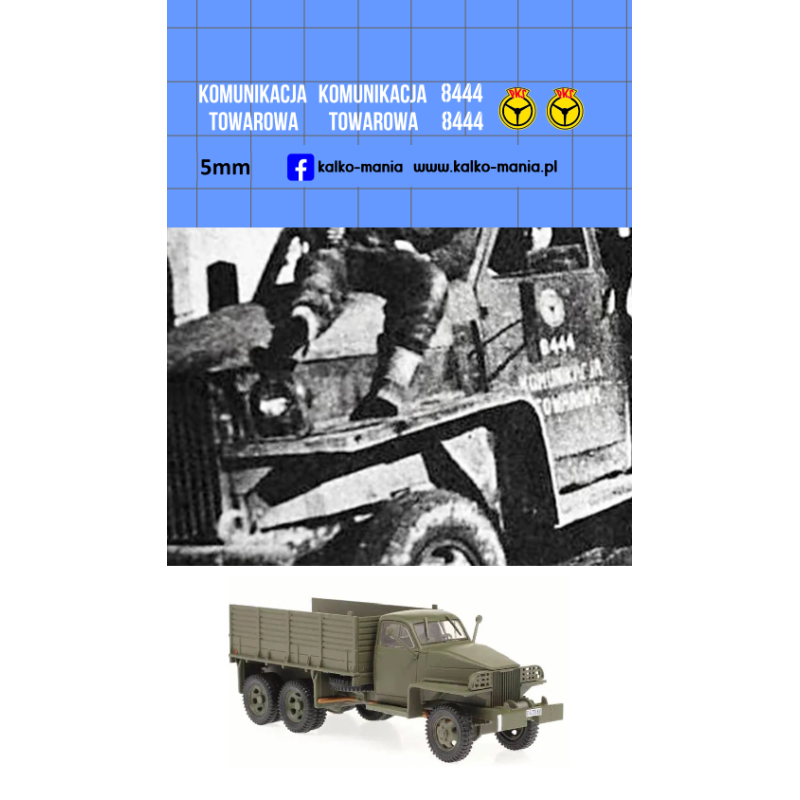 studebaker us6 pks komunikacja towarowa kalkomania 1:43