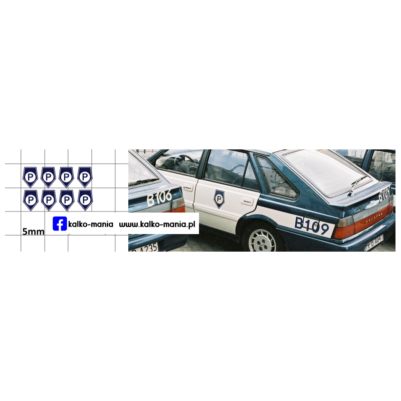 policja prewencja zestaw kalkomania 1:43
