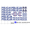zestaw policja niebieski kalkomania 1:43