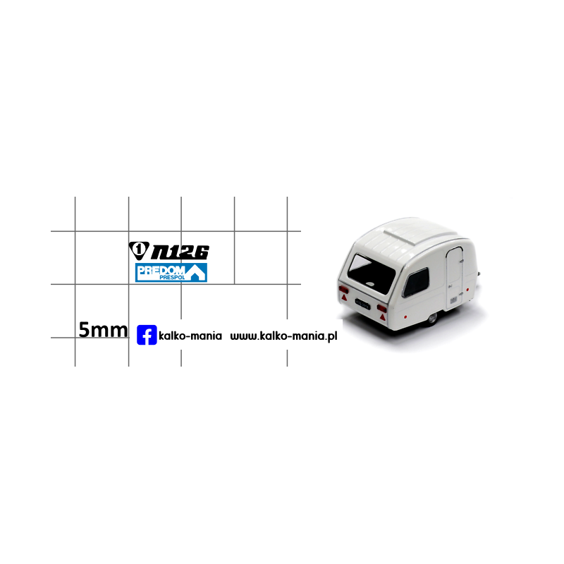 przyczepa niewiadow n126 kalkomania 1:43
