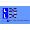 nauka jazdy l lok logo tablica kalkomania 1:43