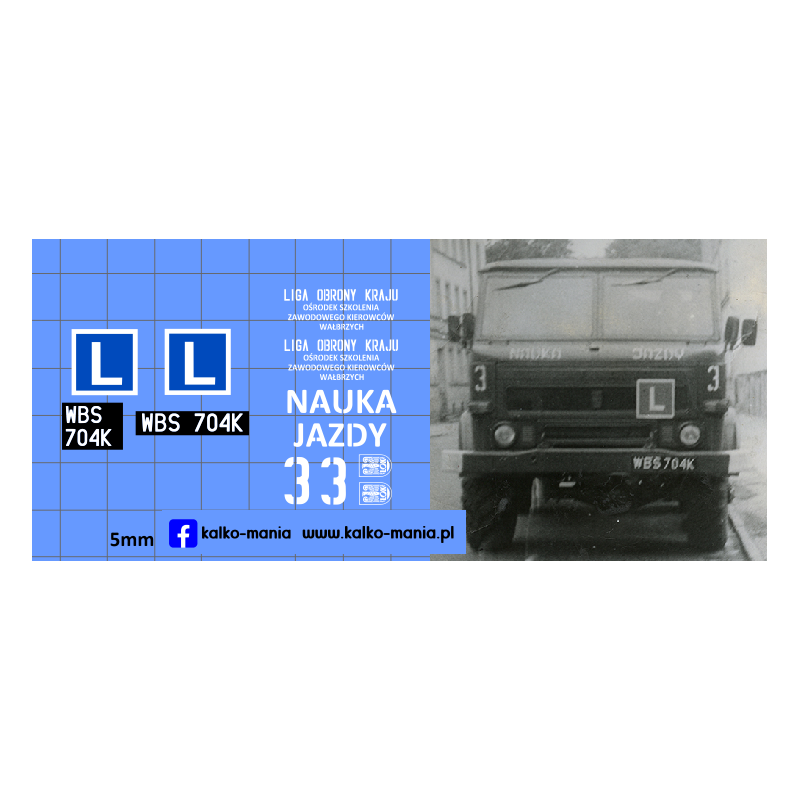 nauka jazdy l lok star 266 walbrzych  kalkomania 1:43