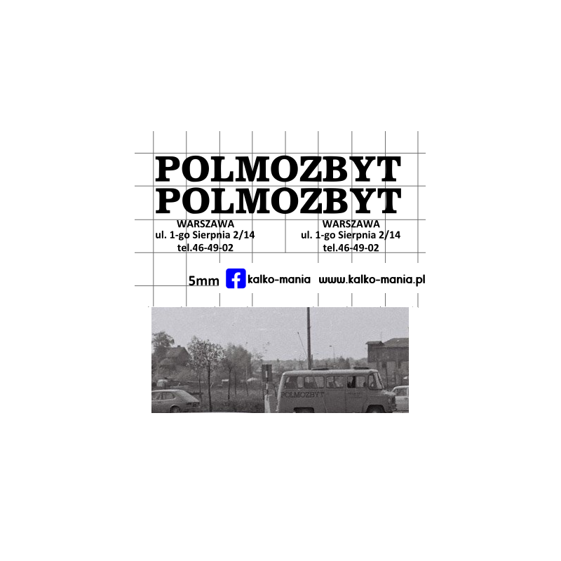polmozbyt nysa 521 warszawa kalkomania 1:43