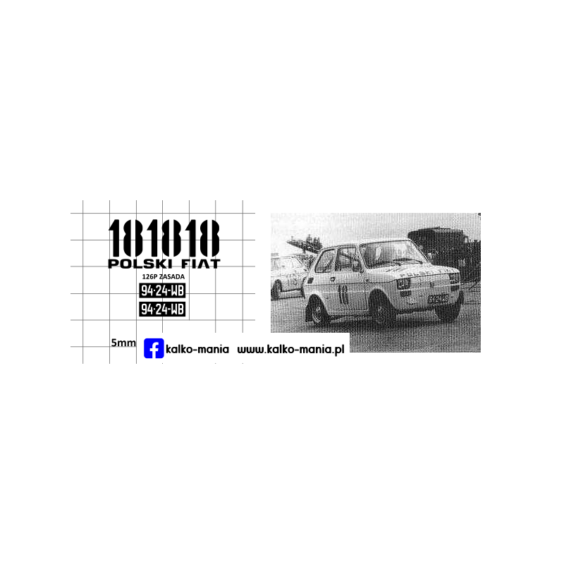 fiat 126p zasada torun 1975 kalkomania 1:43