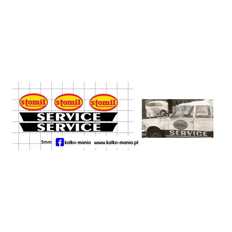 polski fiat 125p kombi stomil service kalkomania 1:43