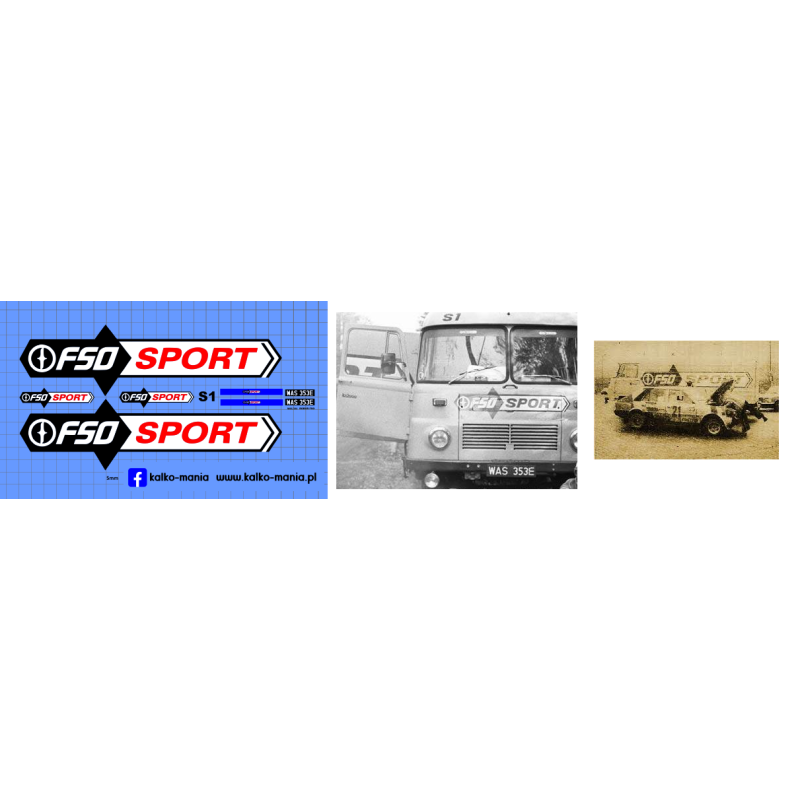 robur serwisowy fso sport kalkomania 1:43