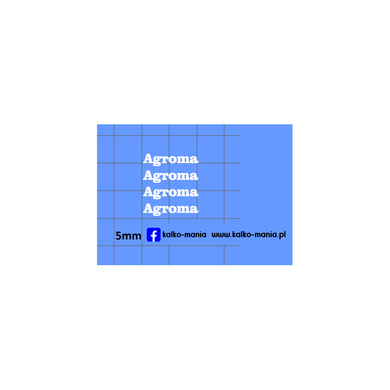 agroma logo kalkomania 1:43