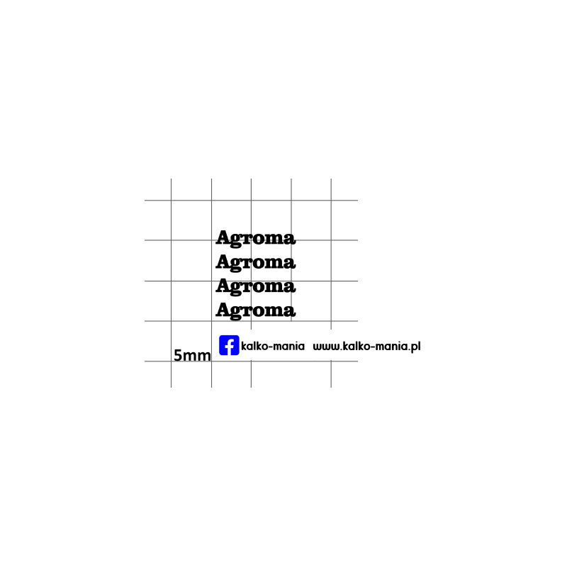 agroma logo kalkomania 1:43