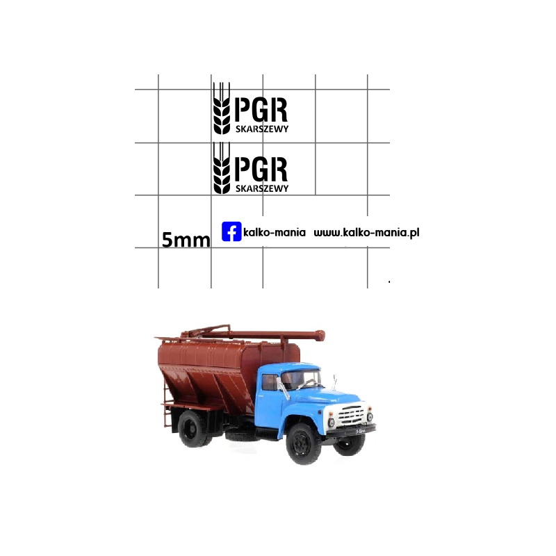 zil 130 pgr skarszewy kalkomania 1:43