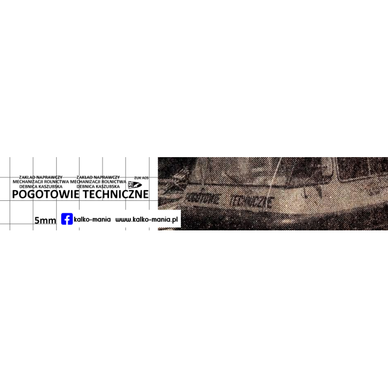 zuk pogotowie techniczne zaklad naprawczy kalkomania 1:43
