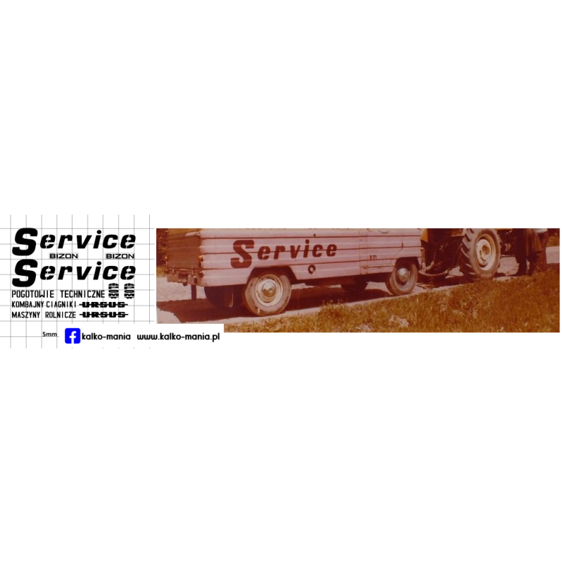 zuk service bizon ursus pom kalkomania 1:43