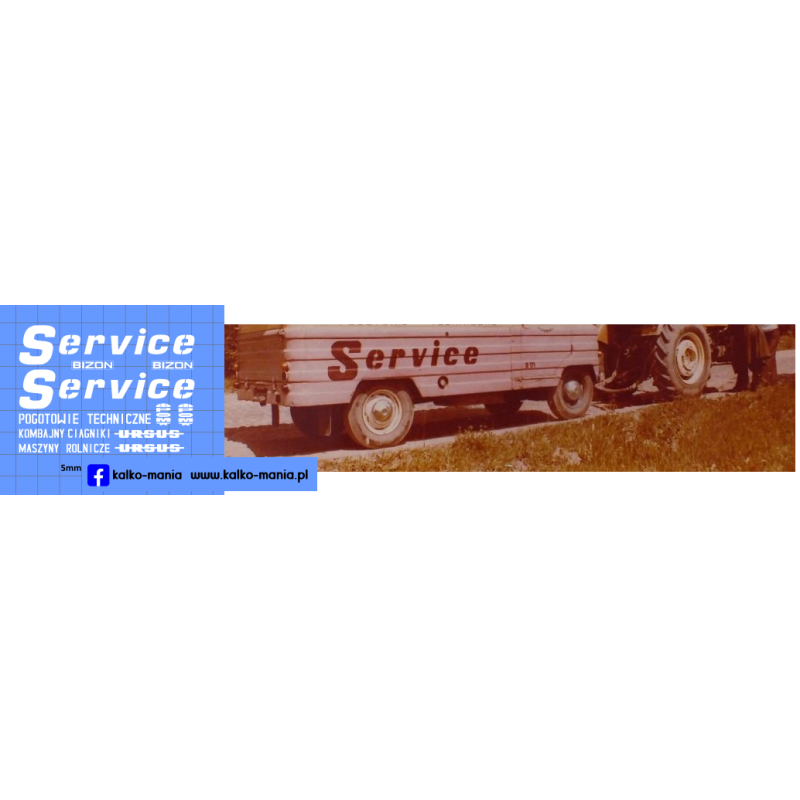 zuk service bizon ursus pom kalkomania 1:43