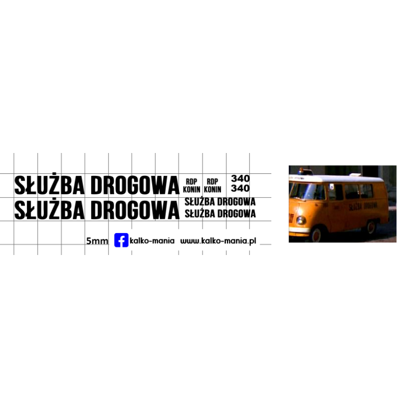 nysa sluzba drogowa rdp konin kalkomania 1:43