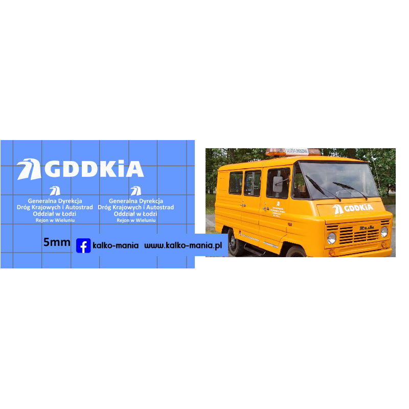 zuk gddkia wielun sluzba drogowa kalkomania 1:43