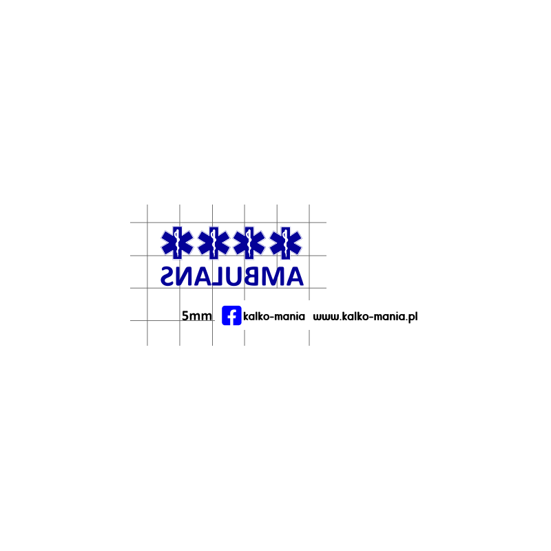 ambulans karetka krzyz logo kalkomania 1:43