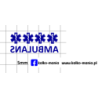 ambulans karetka krzyz logo kalkomania 1:43
