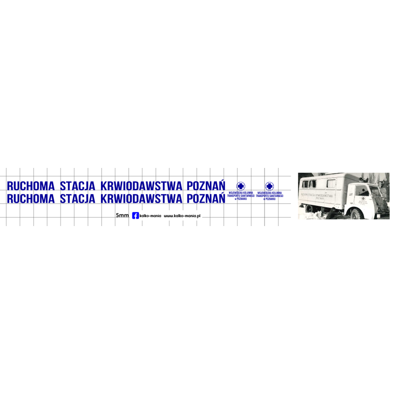 star 25 ruchoma stacja krwiodawstwa poznan kalkomania 1:43