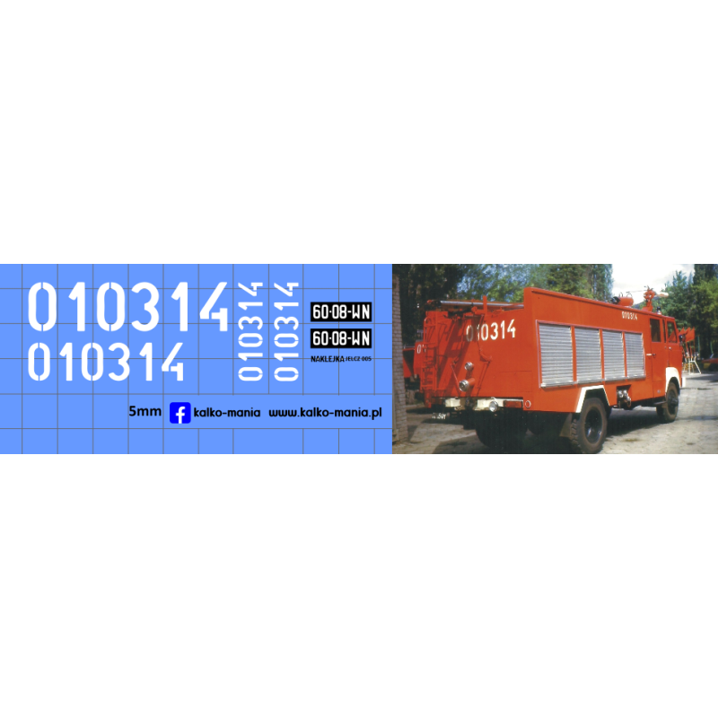 jelcz 005 star straż osp kalkomania 1:43
