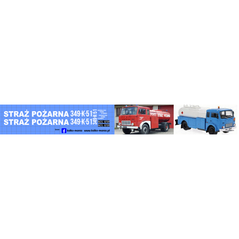 jelcz 325 cysterna straż osp tegoborza kalkomania 1:43