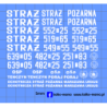 straz pożarna new zestaw kalkomania 1:43