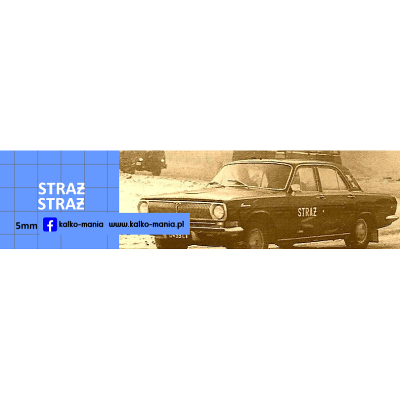 straz pożarna volga m24 kalkomania 1:43