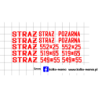 straz pożarna zestaw kalkomania 1:43