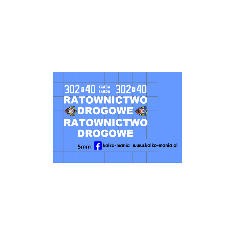 straz ratownictwo drogowe psp krakow kalkomania 1:43