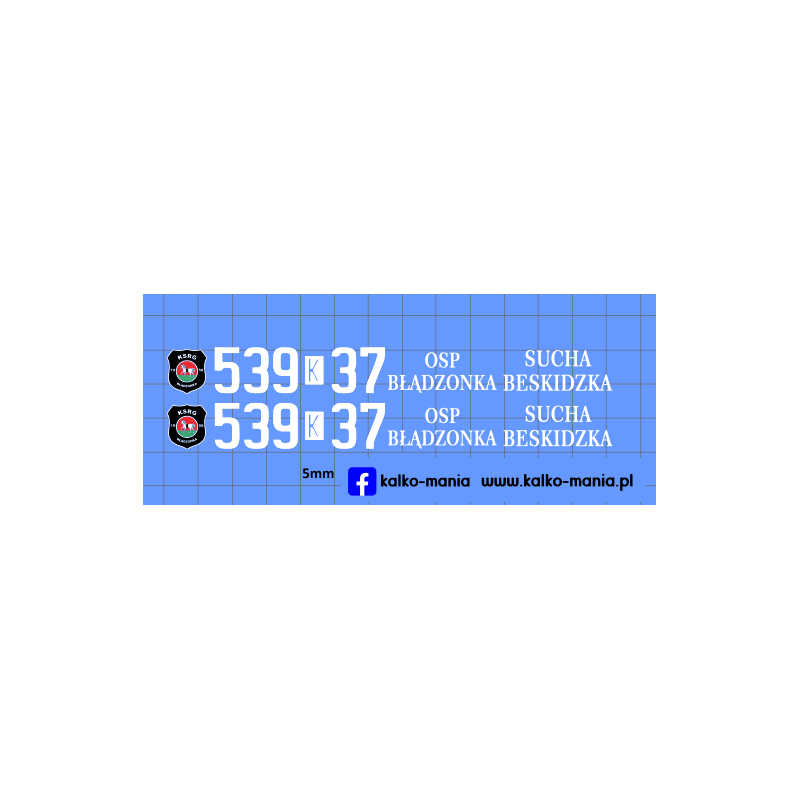 straz star 266 osp bladzonka kalkomania 1:43