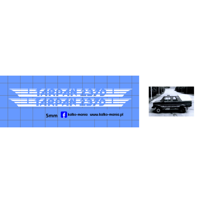 tarpan 237d logo kalkomania 1:43
