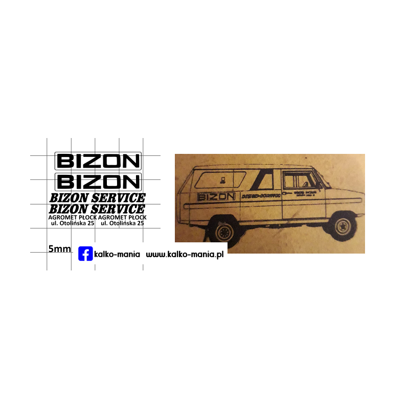 tarpan bizon service kalkomania 1:43