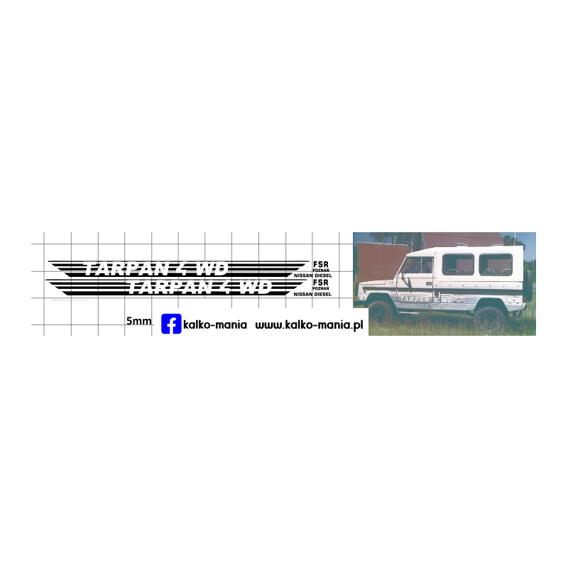 tarpan honker 4012 4wd diesel kalkomania 1:43