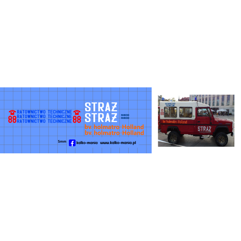 tarpan honker 4012 ratownictwo techniczne straz kalkomania 1:43
