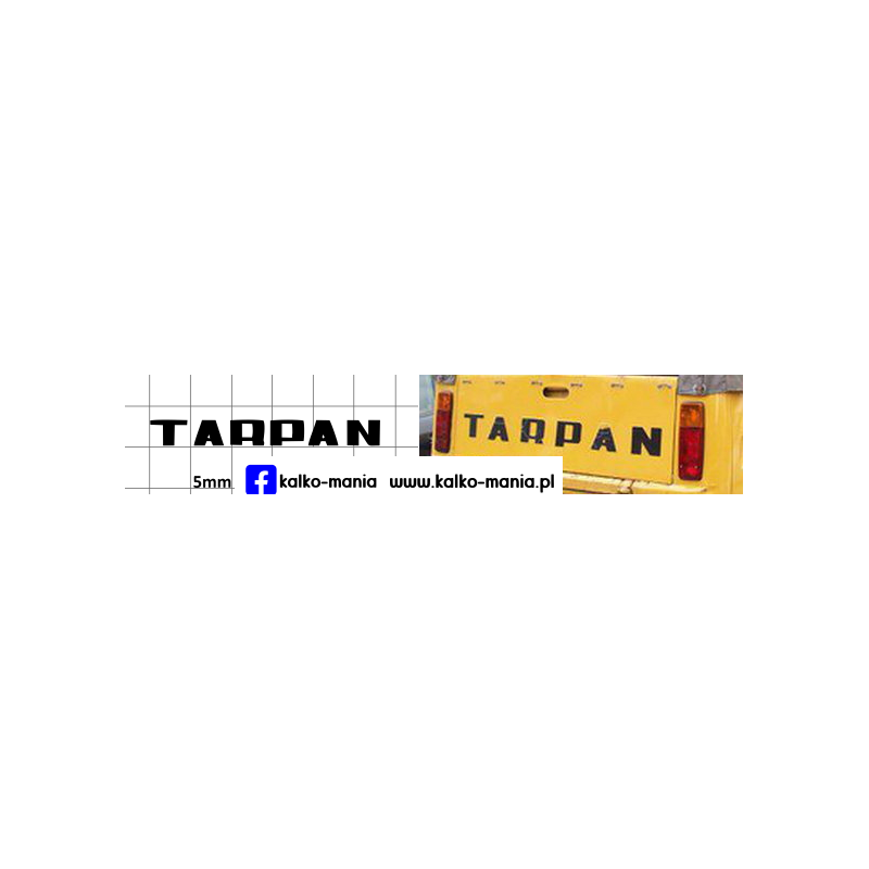 tarpan logo tyl kalkomania 1:43