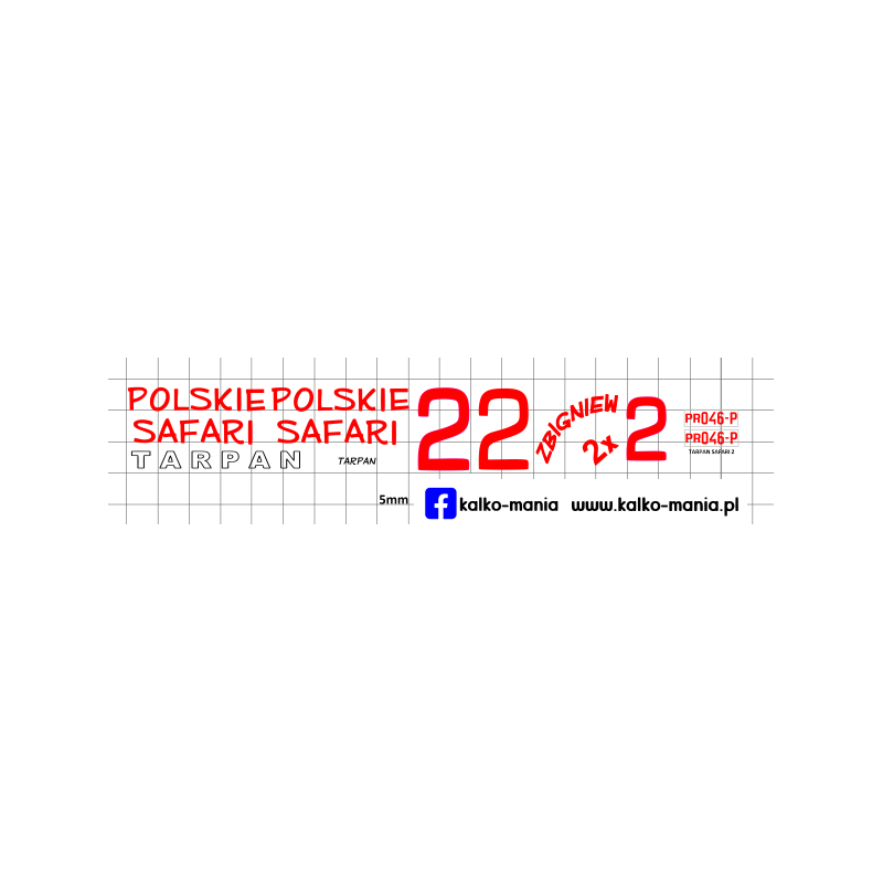tarpan polskie safari 2 kalkomania 1:43