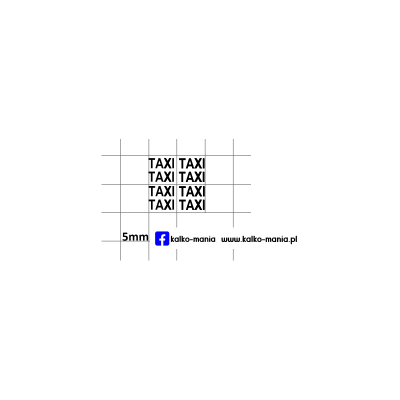 taxi logo galeryjka kalkomania 1:43