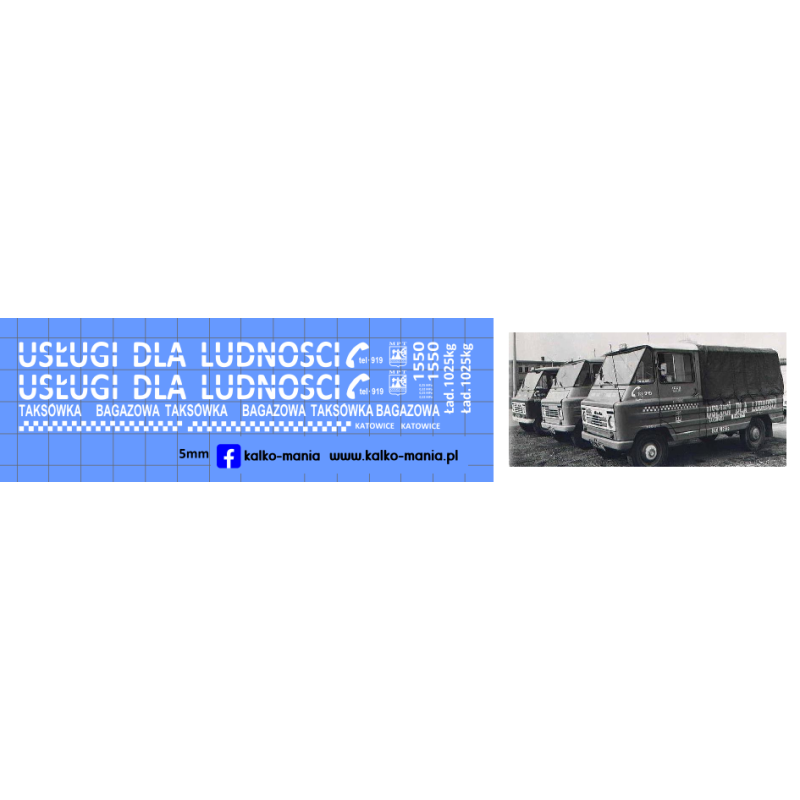zuk taxi uslugi dla ludnosci katowice kalkomania 1:43