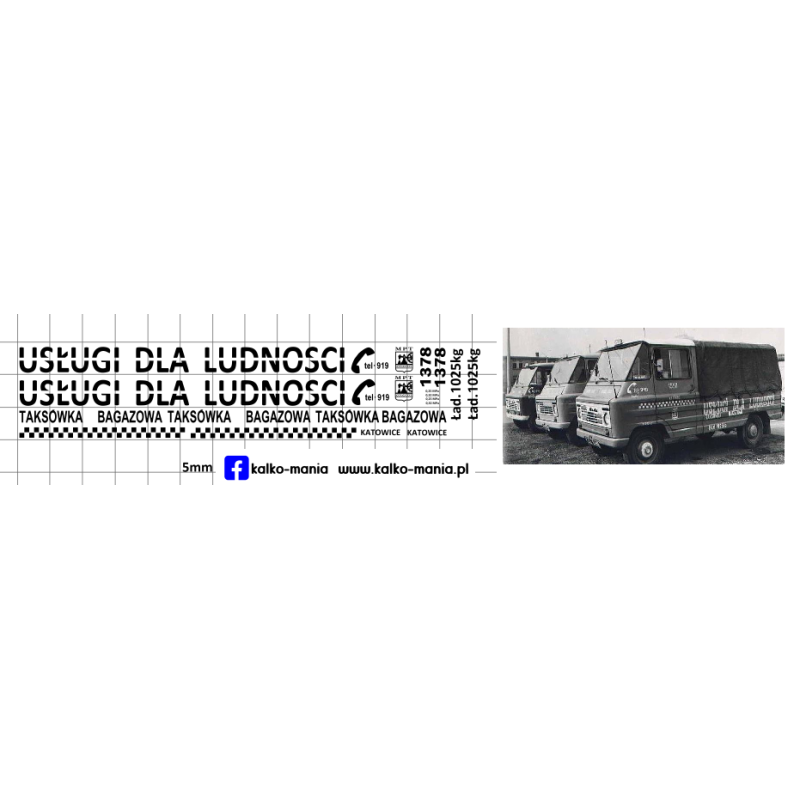zuk taxi uslugi dla ludnosci katowice kalkomania 1:43