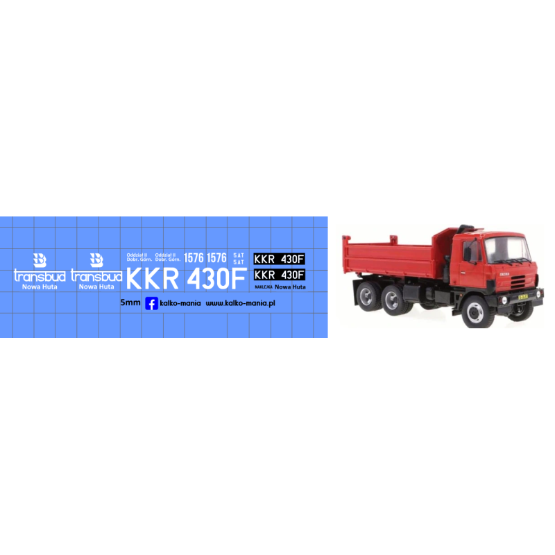 tatra 815 transbud nowa huta kalkomania 1:43