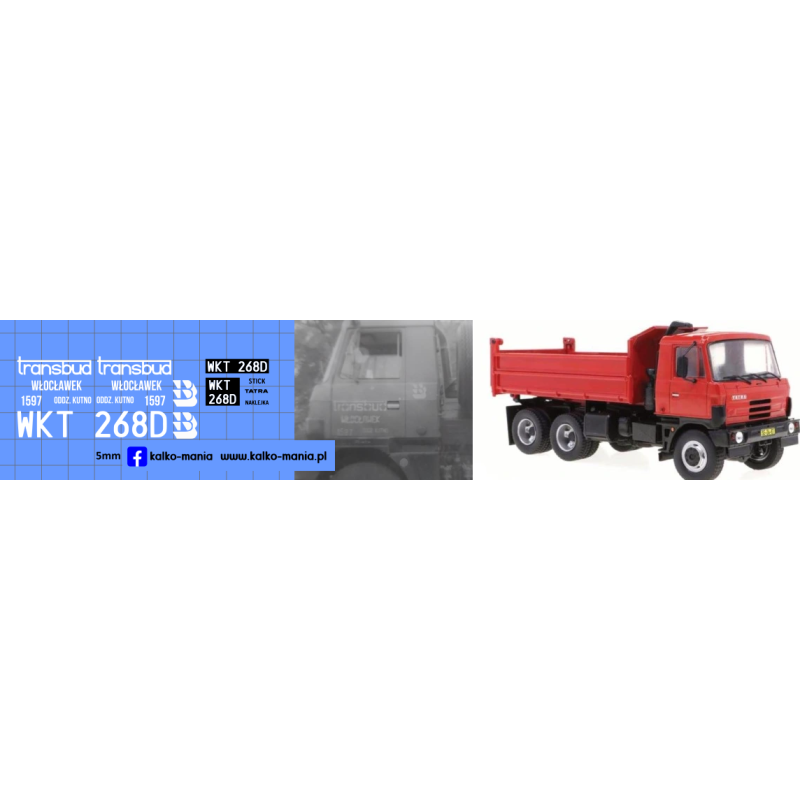 tatra 815 transbud wloclawek kalkomania 1:43