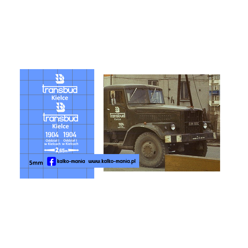 transbud kielce kraz kalkomania 1:43