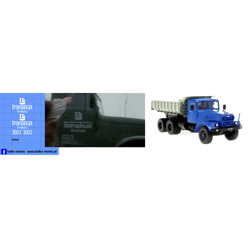 transbud krakow kraz 256 kalkomania 1:43