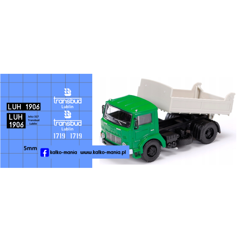 transbud lublin jelcz 317 kalkomania 1:43
