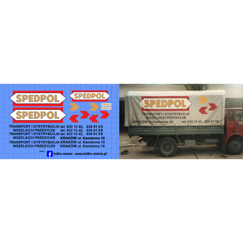 spedpol logo star 28 200 kalkomania 1:43