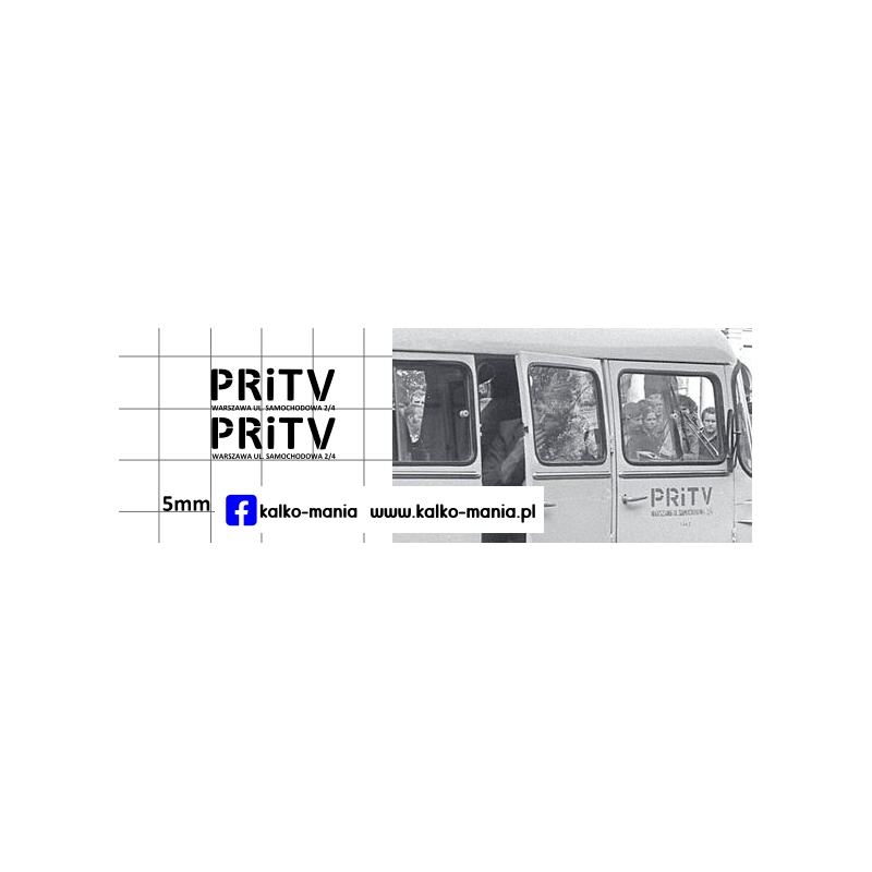 nysa pritv telewizja warszawa kalkomania 1:43